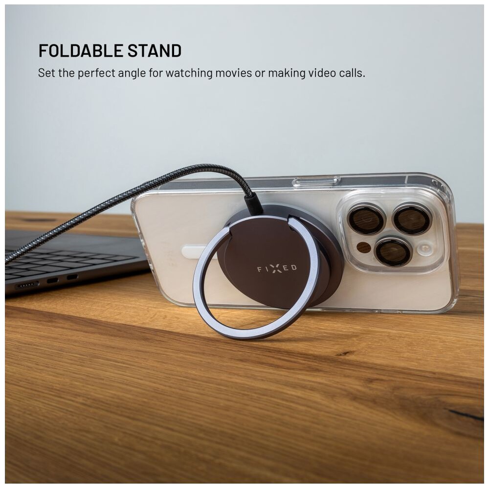 FIXED-MagPad-Pro-nabijecka-Qi2-MagSafe-se-stojankem-15W-seda