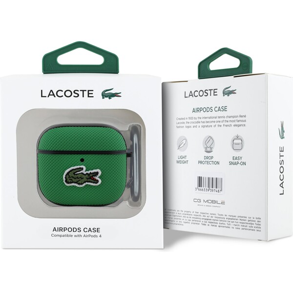 Lacoste-Petit-Pique-Croc-Logo-Patch-pouzdro-AirPods-4-zelene