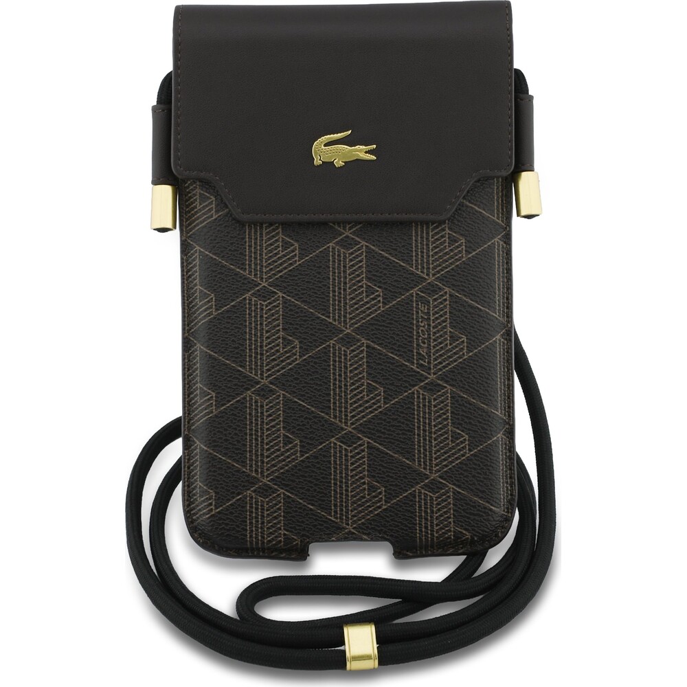 Lacoste-PVC-Blend-Monogram-Metal-Logo-kapsa-na-telefon-XL-hneda