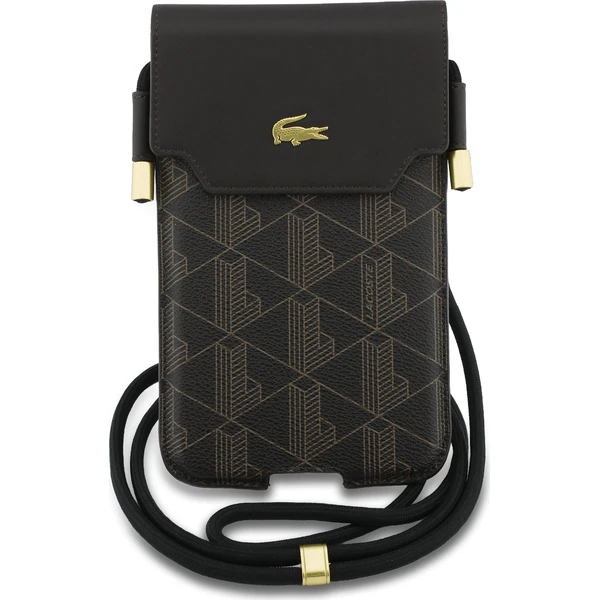 Lacoste-PVC-Blend-Monogram-Metal-Logo-kapsa-na-telefon-XL-hneda