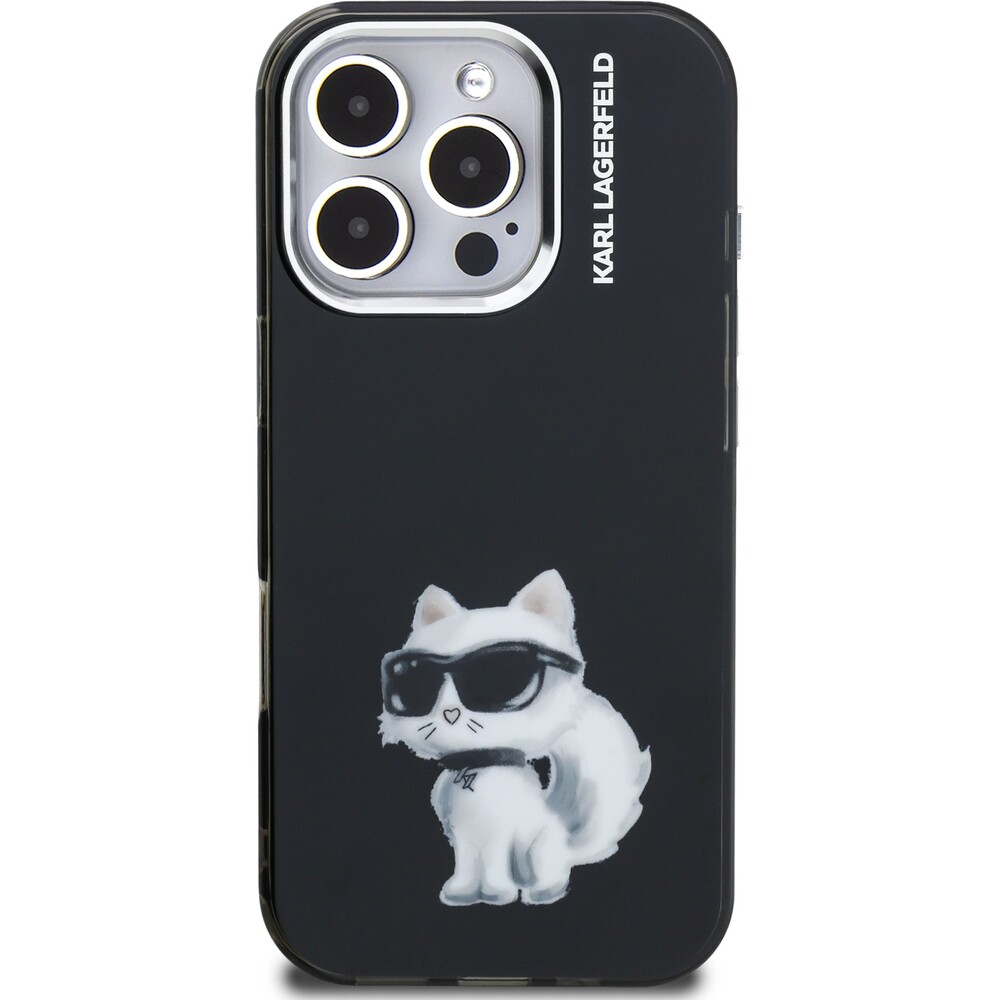 Karl-Lagerfeld-IML-Aquarelle-Choupette-kryt-iPhone-16-Pro-Max-cerny