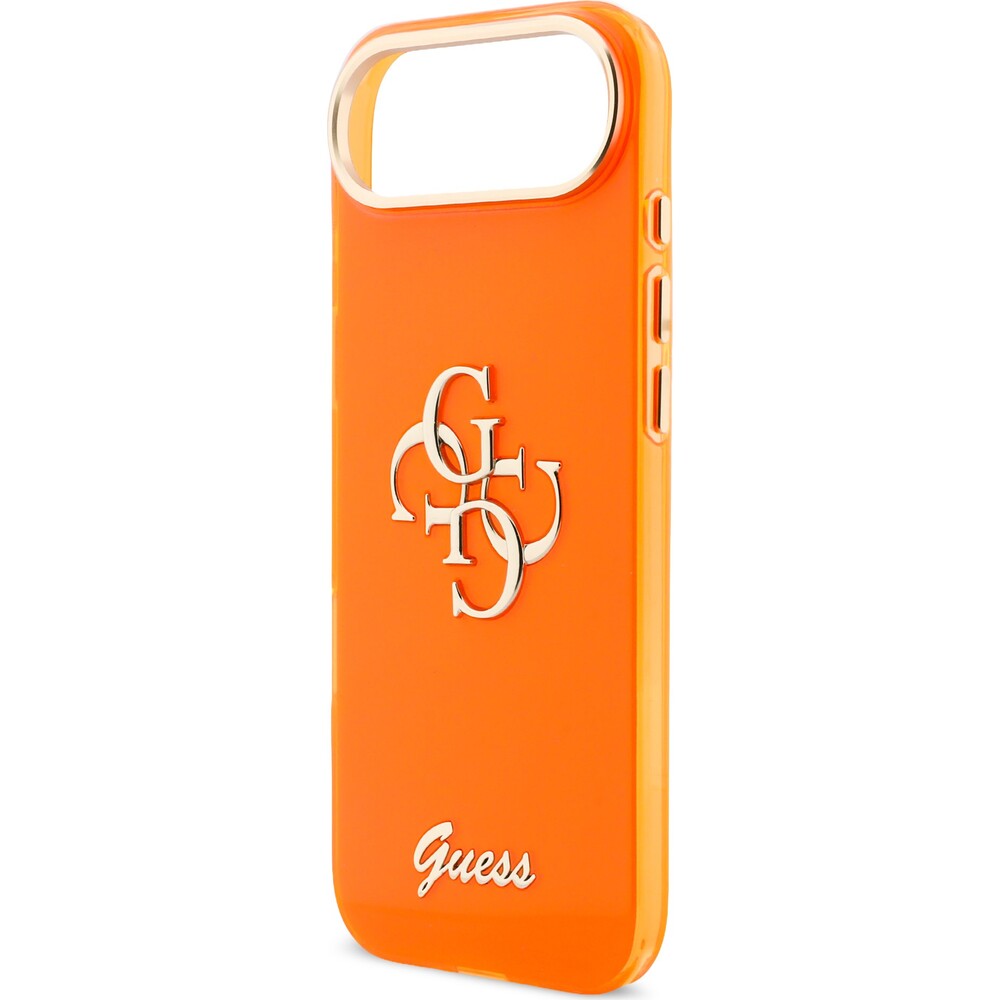 Guess-IML-4G-Script-Metal-Logo-kryt-iPhone-Air-oranzovy
