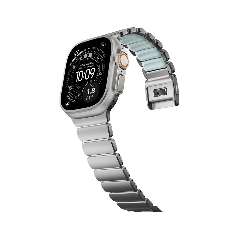 Nomad-Stratos-Band-FKM-reminek-Apple-Watch-45-46-49mm-Natural-Titanium-Icy-Blue