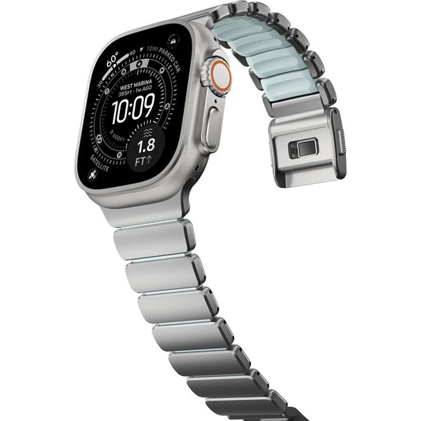 Nomad-Stratos-Band-FKM-reminek-Apple-Watch-45-46-49mm-Natural-Titanium-Icy-Blue
