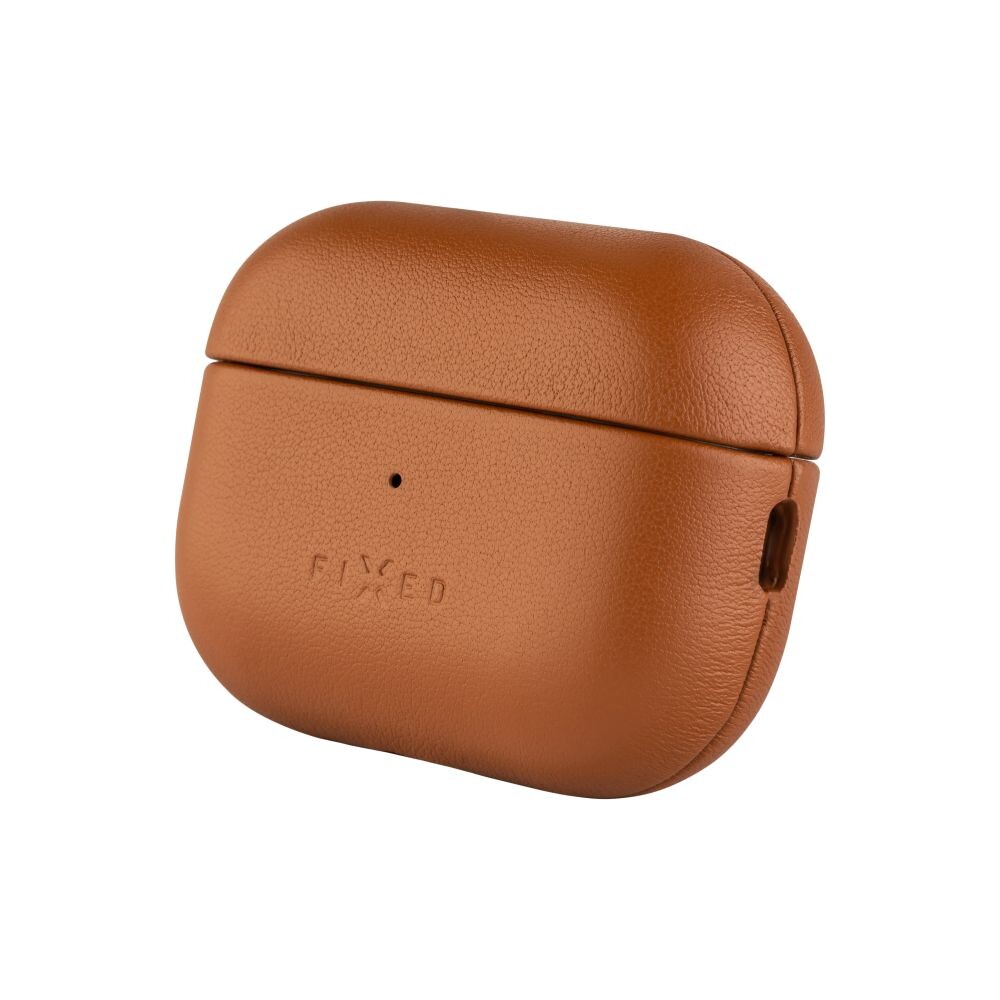 FIXED-PodsLeather-kozene-pouzdro-s-MagSafe-pro-Apple-AirPods-Pro-2-hnede