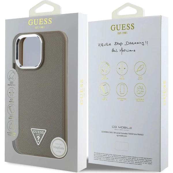 Guess-PU-Grained-Triangle-Logo-kryt-pro-iPhone-16-Pro-Max-hnedy