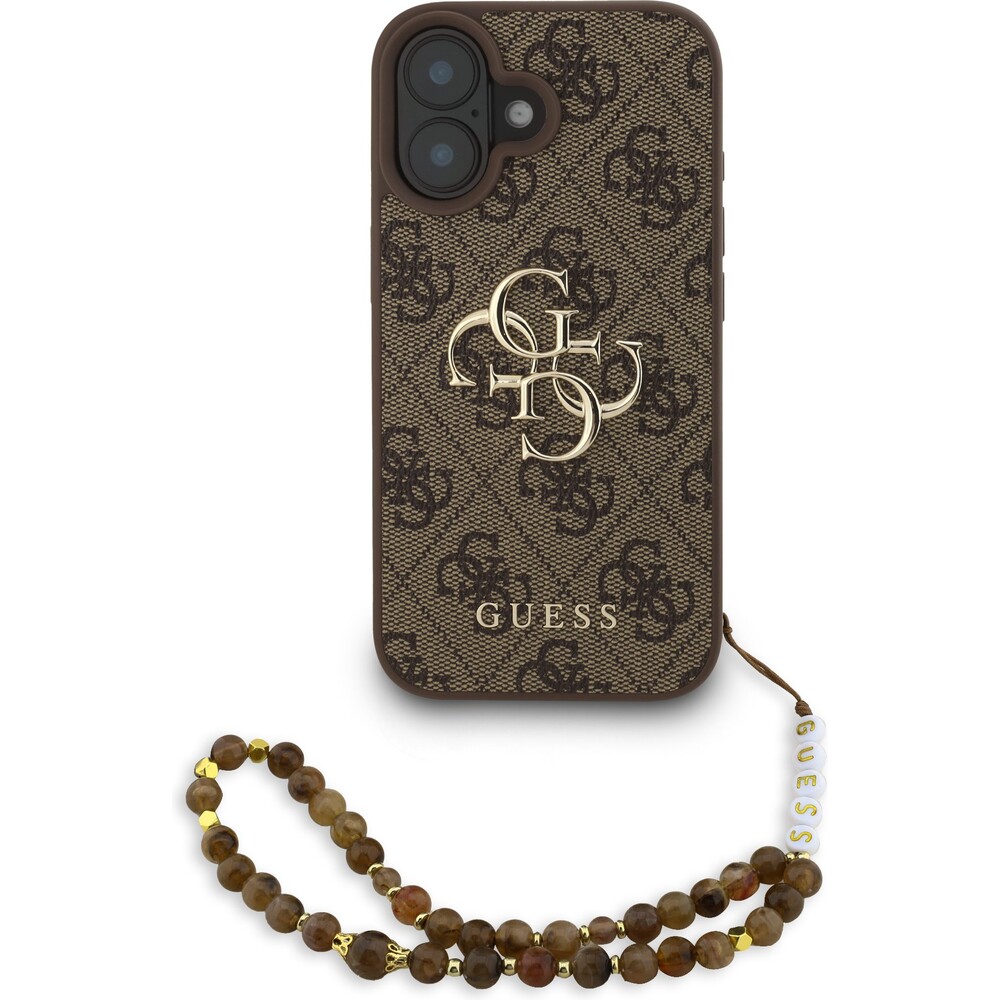 Guess-PU-4G-Metal-Logo-Strap-kryt-iPhone-16-hnedy