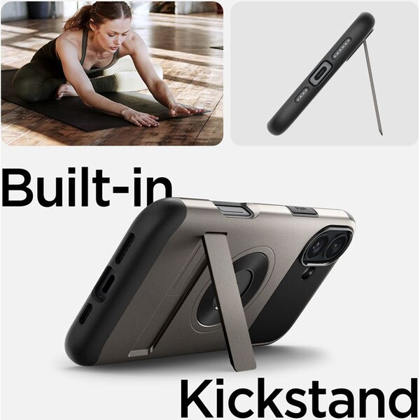 Spigen-Slim-Armor-MagSafe-kryt-iPhone-16-gunmetal
