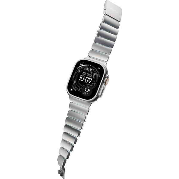 Nomad-Stratos-Band-FKM-reminek-Apple-Watch-45-46-49mm-Natural-Titanium-Icy-Blue