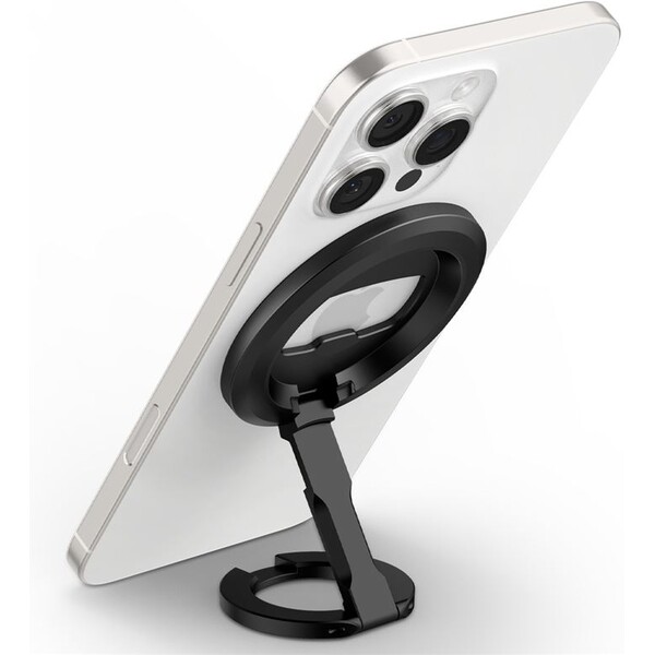 Spigen-O-Mag-Magnetic-Phone-Holder-MagSafe-stojanek-cerny
