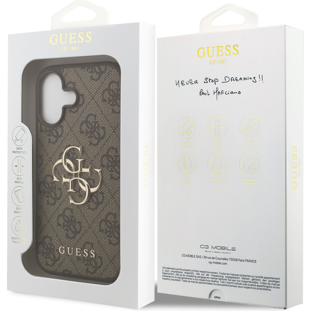 Guess-PU-4G-Metal-Logo-kryt-iPhone-17-hnedy