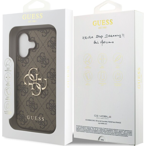 Guess-PU-4G-Metal-Logo-kryt-iPhone-17-hnedy