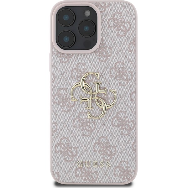 Guess-PU-4G-Metal-Logo-kryt-pro-iPhone-16-Pro-ruzovy