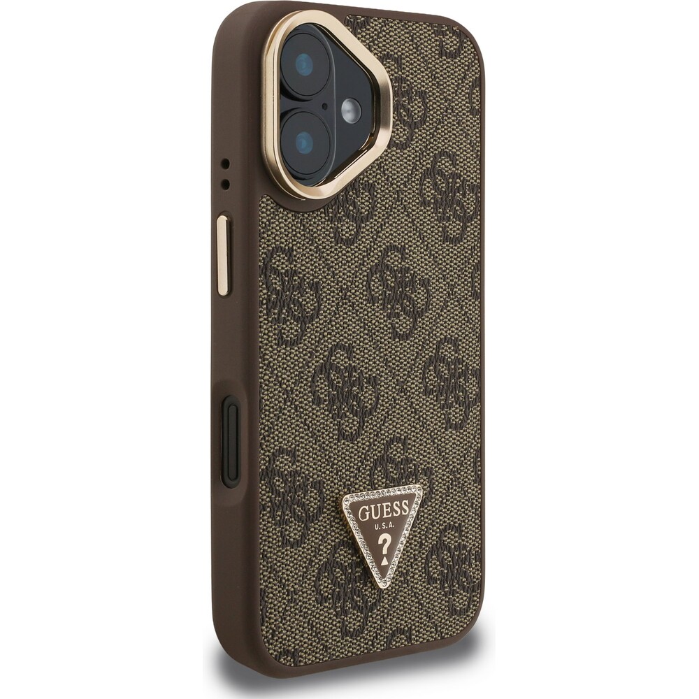 Guess-PU-4G-Strass-Triangle-Logo-Stand-Camera-Frame-MagSafe-kryt-iPhone-16-hnedy