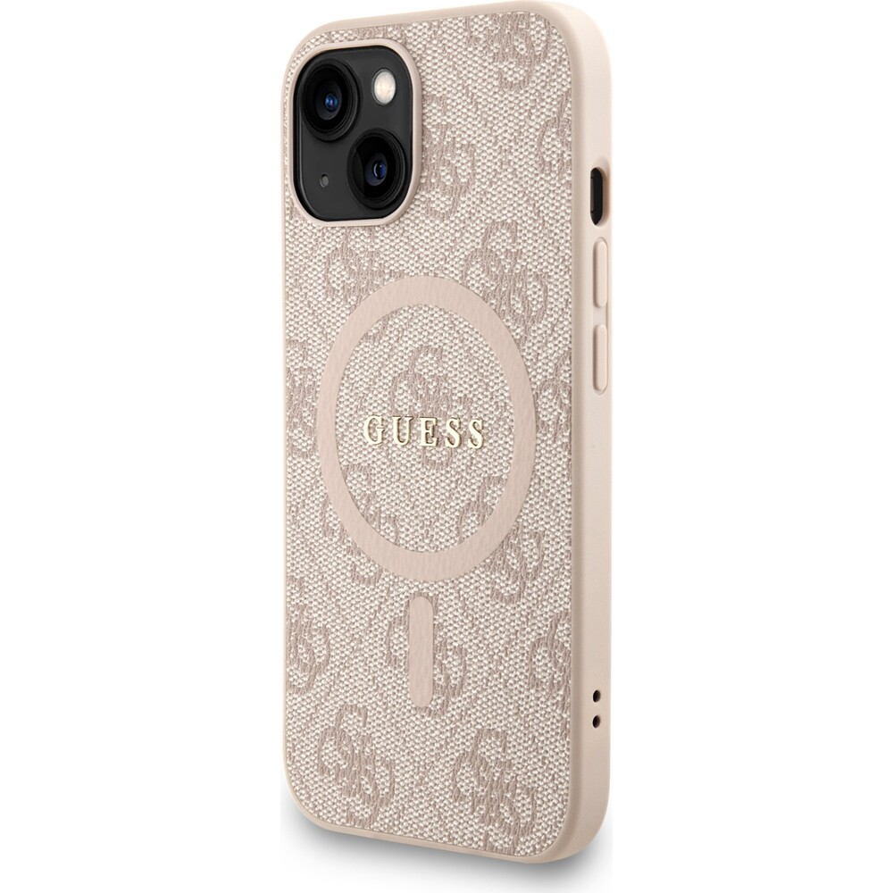 Guess-PU-Leather-4G-Colored-Ring-Strap-MagSafe-kryt-iPhone-15-ruzovy