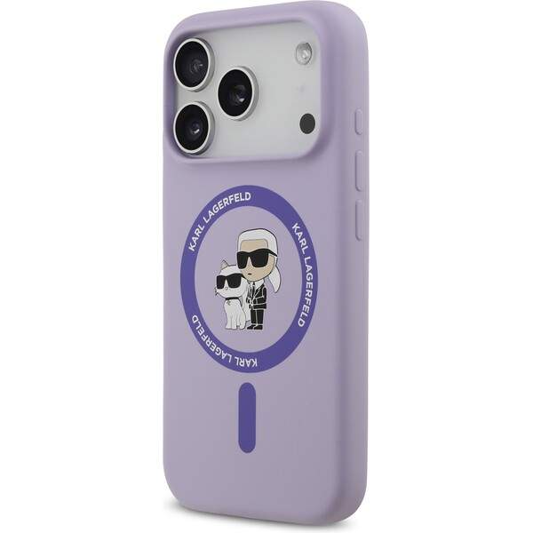 Karl-Lagerfeld-Liquid-Silicone-Karl-and-Choupette-MagSafe-kryt-iPhone-17-Pro-fialovy