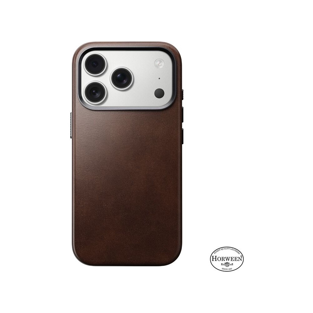 Nomad-Traditional-Leather-Case-Horween-MagSafe-kozeny-kryt-iPhone-17-Pro-Rustic-Brown