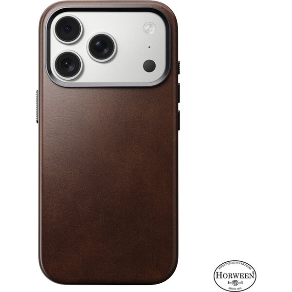 Nomad-Traditional-Leather-Case-Horween-MagSafe-kozeny-kryt-iPhone-17-Pro-Rustic-Brown