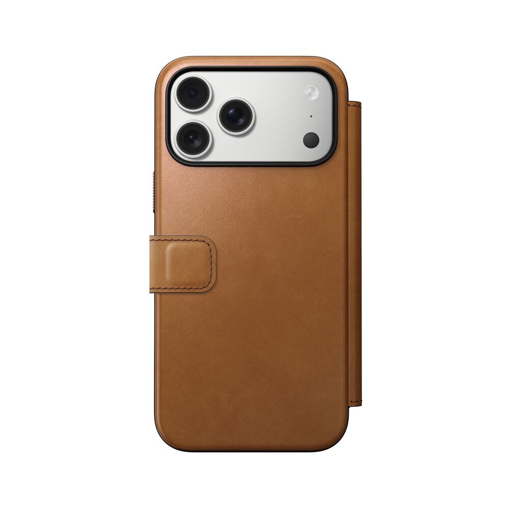 Nomad-Modern-Leather-Folio-MagSafe-kozene-pouzdro-iPhone-17-Pro-Max-English-Tan