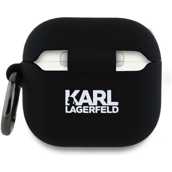 Karl-Lagerfeld-3D-Logo-NFT-Karl-and-Choupette-silikonove-pouzdro-AirPods-4-cerne