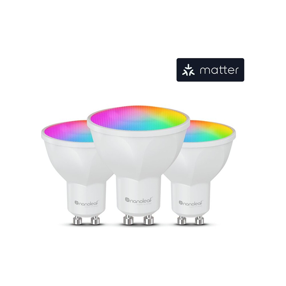 Nanoleaf-Essentials-Matter-Wi-Fi-GU10-Smart-Bulb-chytra-zarovka-3-Pack