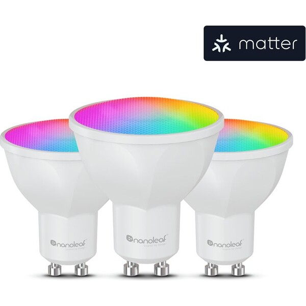 Nanoleaf-Essentials-Matter-Wi-Fi-GU10-Smart-Bulb-chytra-zarovka-3-Pack