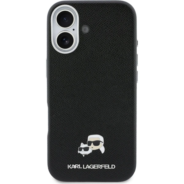 Karl-Lagerfeld-PU-Karl-and-Choupette-Heads-Pins-MagSafe-kryt-iPhone-17-cerny