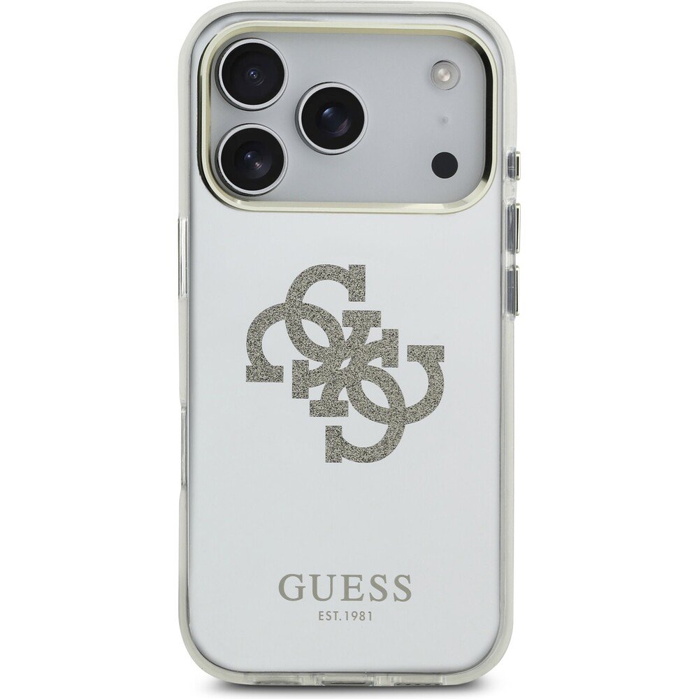 Guess-PC-TPU-Mirror-4G-Glitter-Logo-MagSafe-kryt-iPhone-17-Pro-zlaty