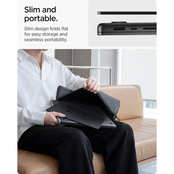 Spigen-Slim-Fold-Laptop-Stand-LD201-S6-stojanek-cerny