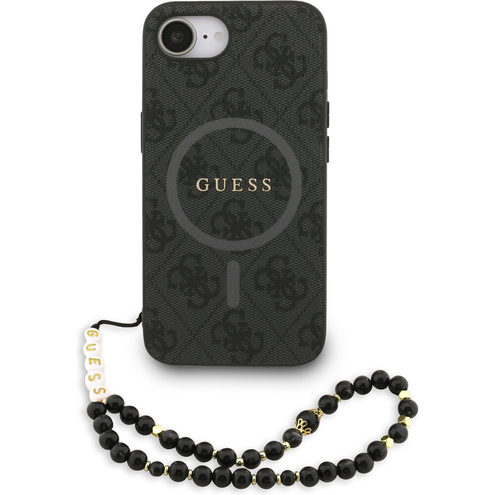 Guess-PU-Leather-4G-Colored-Ring-Strap-MagSafe-kryt-iPhone-17e-16e-cerny