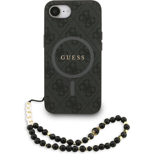 Guess-PU-Leather-4G-Colored-Ring-Strap-MagSafe-kryt-iPhone-17e-16e-cerny