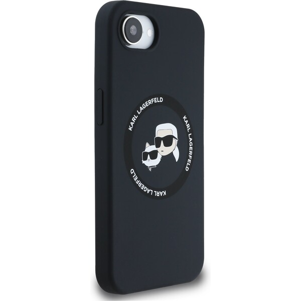 Karl-Lagerfeld-Liquid-Silicone-K-CH-Heads-MagSafe-kryt-iPhone-17e-16e-cerny