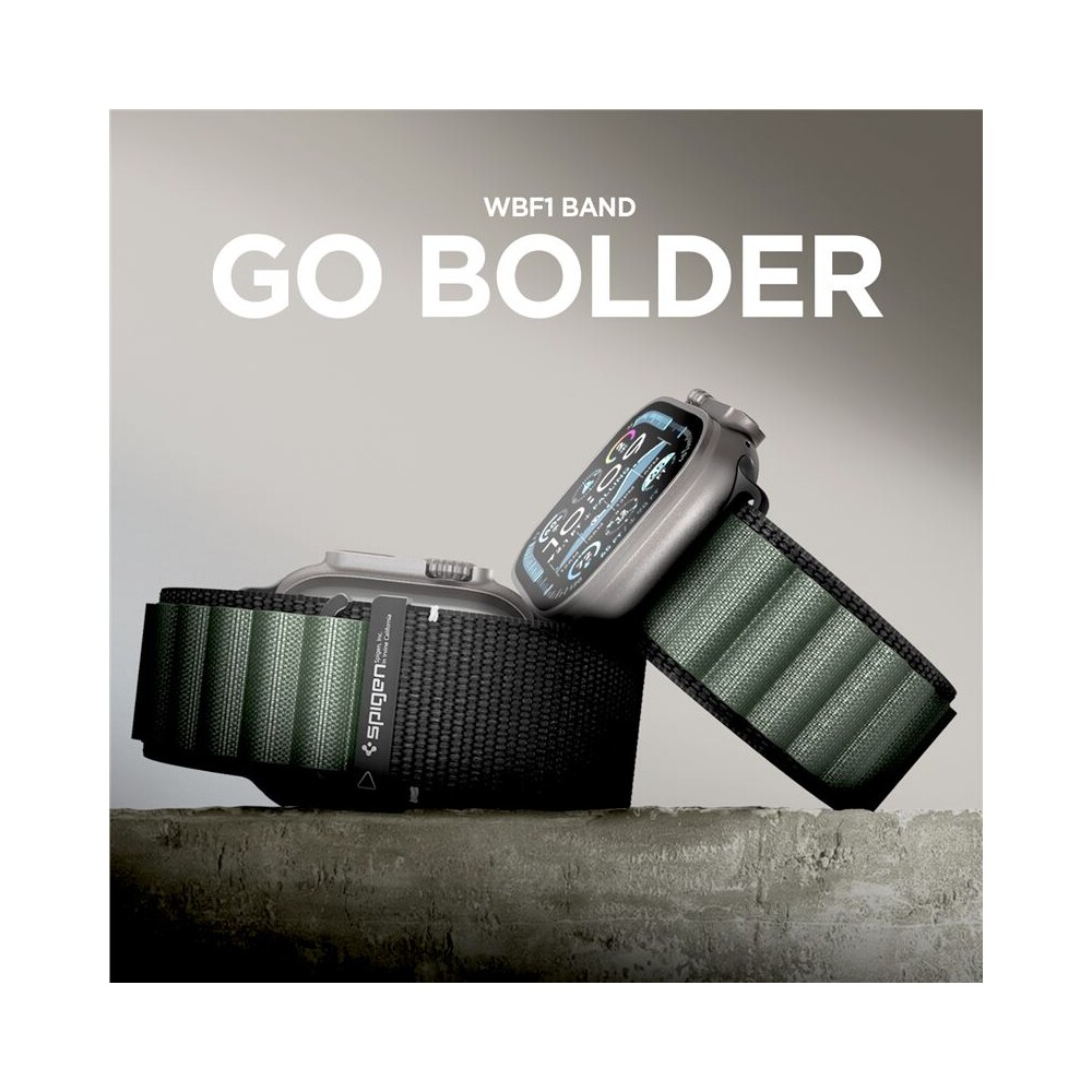 Spigen-Fabric-Band-hook-reminek-Apple-Watch-49-46-45-44mm-cerny-zeleny
