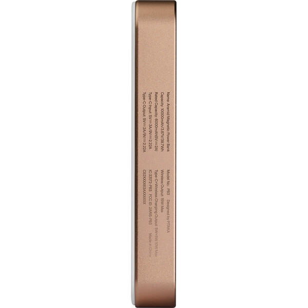 Pitaka-Powerbanka-15W-10000mAh-Qi2-MagSafe-Golden-Glint