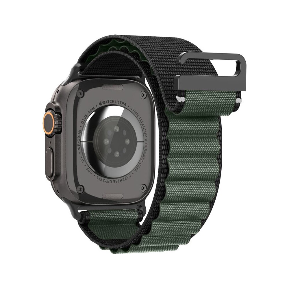 Spigen-Fabric-Band-hook-reminek-Apple-Watch-49-46-45-44mm-cerny-zeleny