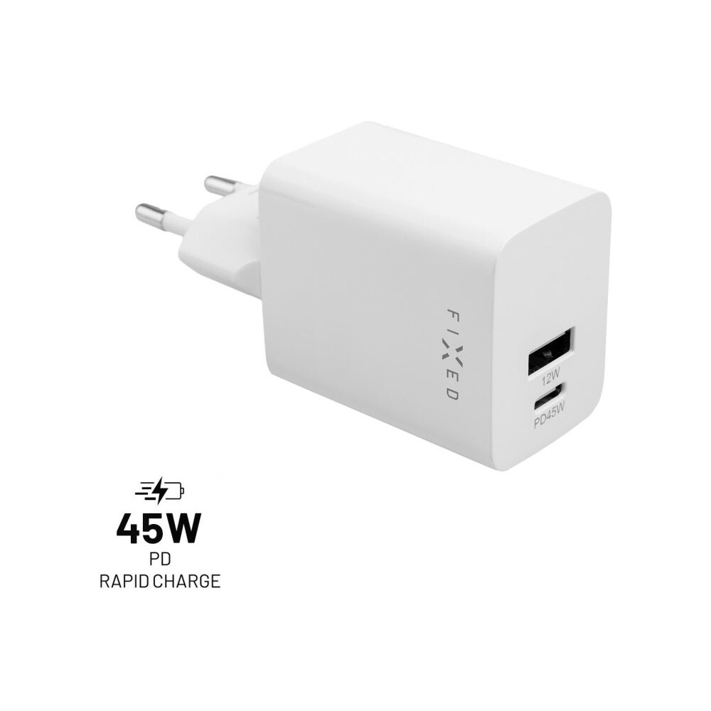 FIXED-Mini-nabijecka-s-USB-C-USB-A-PD-45W-bila