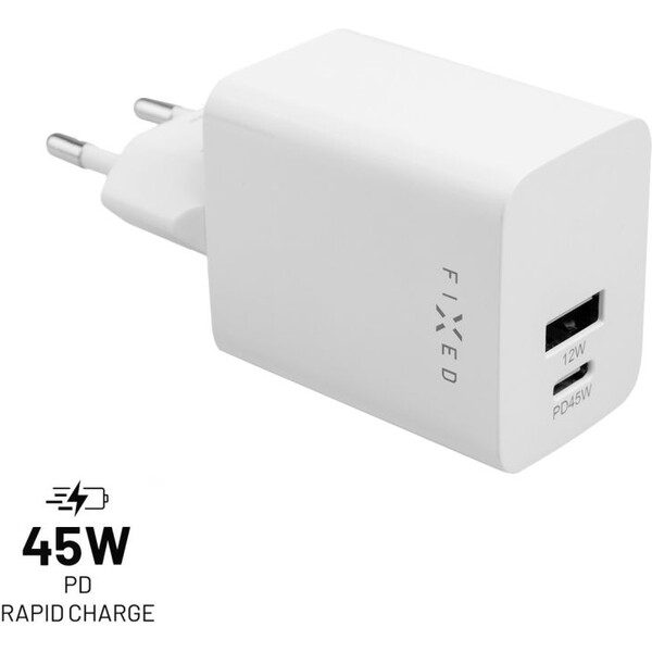 FIXED-Mini-nabijecka-s-USB-C-USB-A-PD-45W-bila
