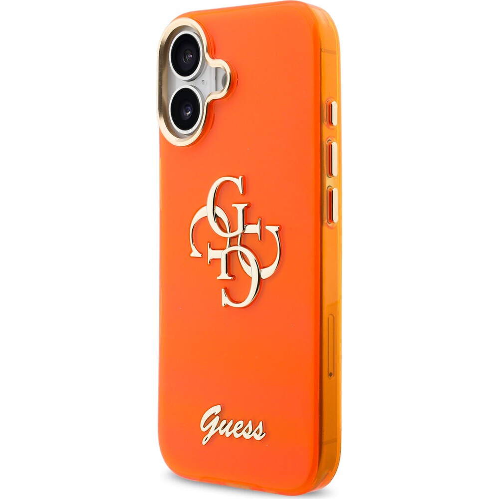 Guess-IML-4G-Script-Metal-Logo-kryt-iPhone-17-oranzovy