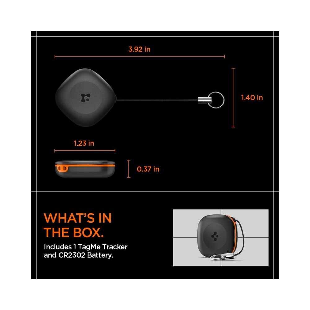 Spigen-Bluetooth-Tracker-TagMe-lokator-s-Apple-Find-My-cerny