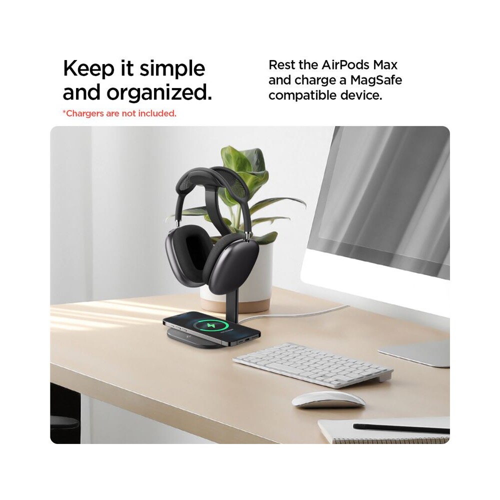 Spigen-Nanotac-AirPods-Max-Stand-MagFit-hlinikovy-stojanek-cerny