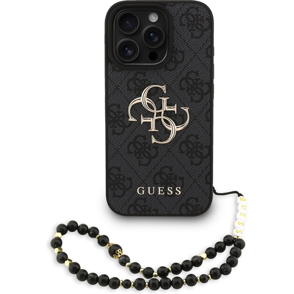 Guess-PU-4G-Metal-Logo-Strap-kryt-iPhone-16-Pro-Max-cerny