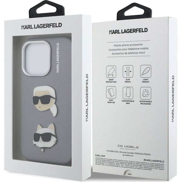 Karl-Lagerfeld-Grained-PU-K-CH-Heads-kryt-iPhone-16-Pro-Max-sedy