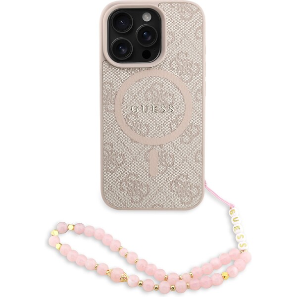 Guess-PU-Leather-4G-Colored-Ring-Strap-MagSafe-kryt-iPhone-16-Pro-Max-ruzovy