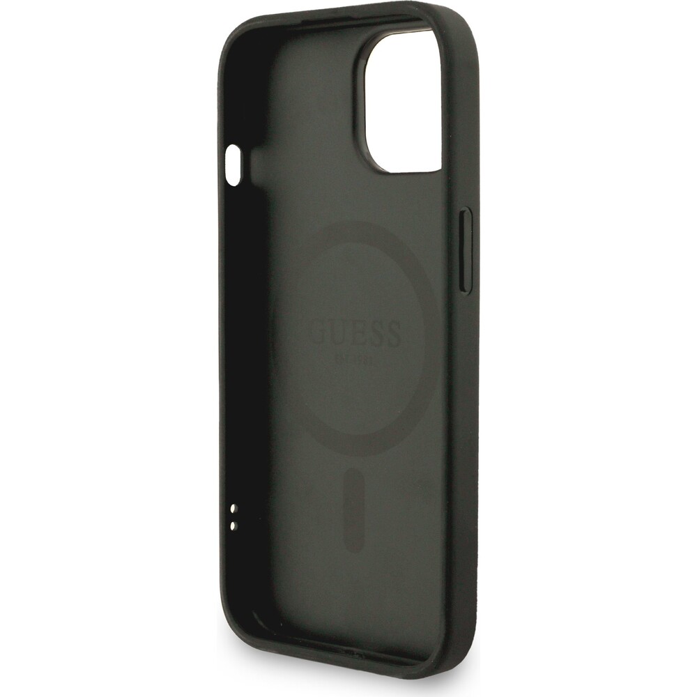 Guess-PU-Leather-4G-Colored-Ring-Strap-MagSafe-kryt-iPhone-13-cerny