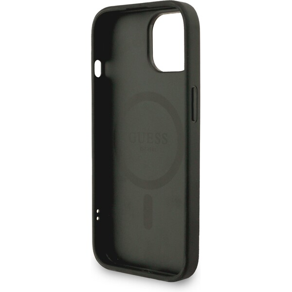 Guess-PU-Leather-4G-Colored-Ring-Strap-MagSafe-kryt-iPhone-13-cerny