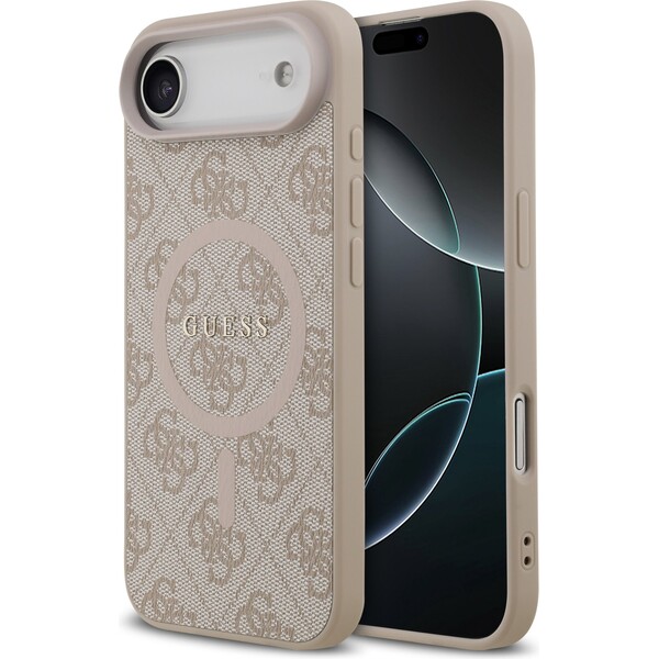 Guess-PU-Leather-4G-Colored-Ring-MagSafe-Zadni-Kryt-pro-iPhone-Air-ruzovy