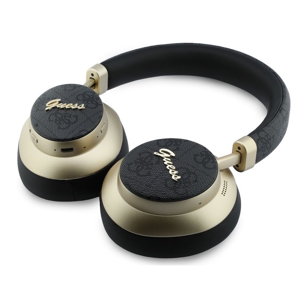 Guess-PU-4G-Gold-Script-Metal-Logo-ENC-bezdratova-sluchatka-cerna