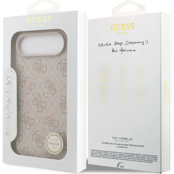 Guess-PU-Leather-4G-Colored-Ring-MagSafe-Zadni-Kryt-pro-iPhone-Air-ruzovy
