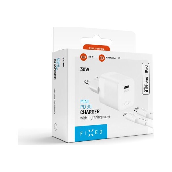 FIXED-Mini-set-sitove-nabijecky-s-USB-C-vystupem-a-USB-C-Lightning-kabelu-podpora-PD-1-2-metr-MFI