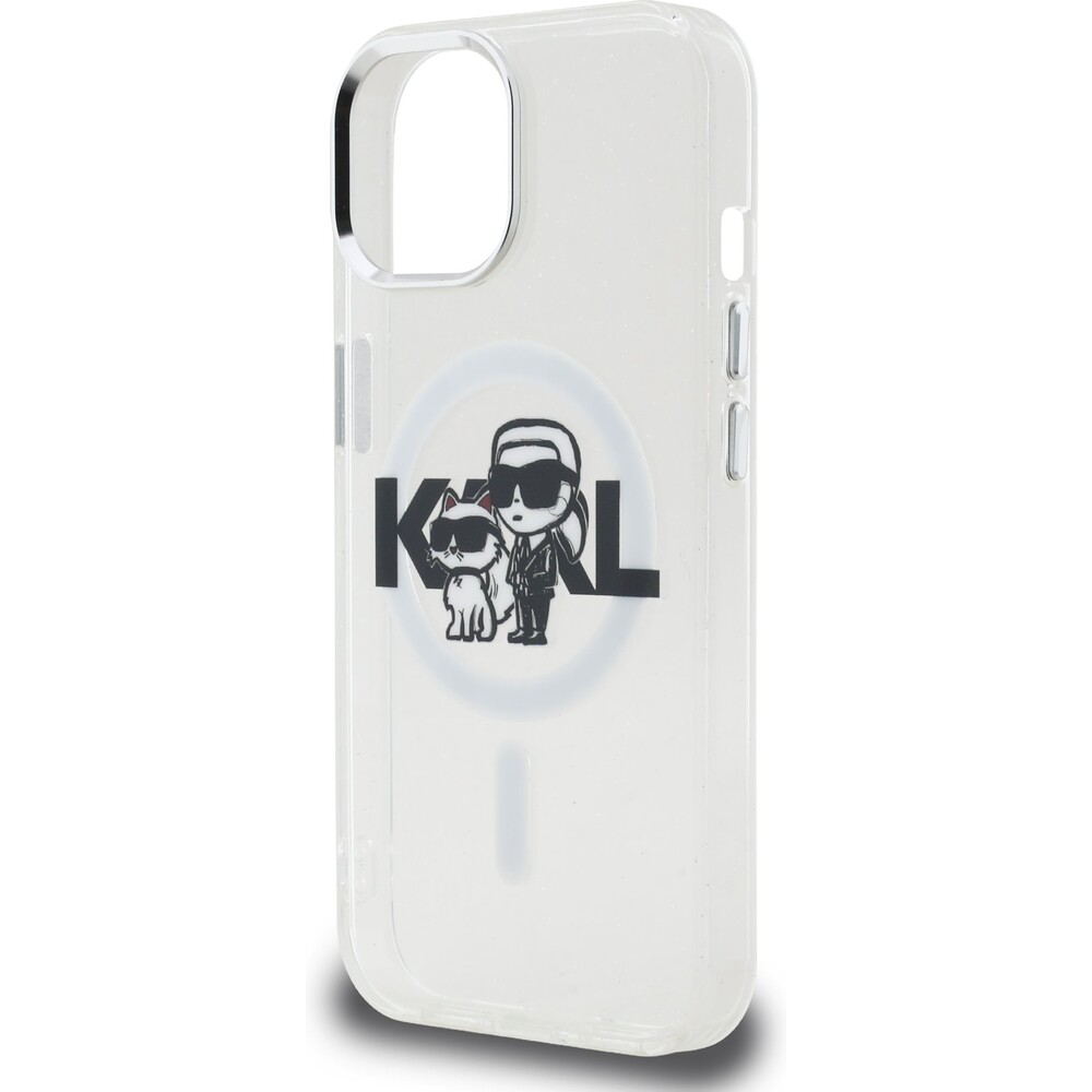 Karl-Lagerfeld-IML-Glitter-Karl-and-Choupette-Sketch-MagSafe-kryt-iPhone-15-ciry